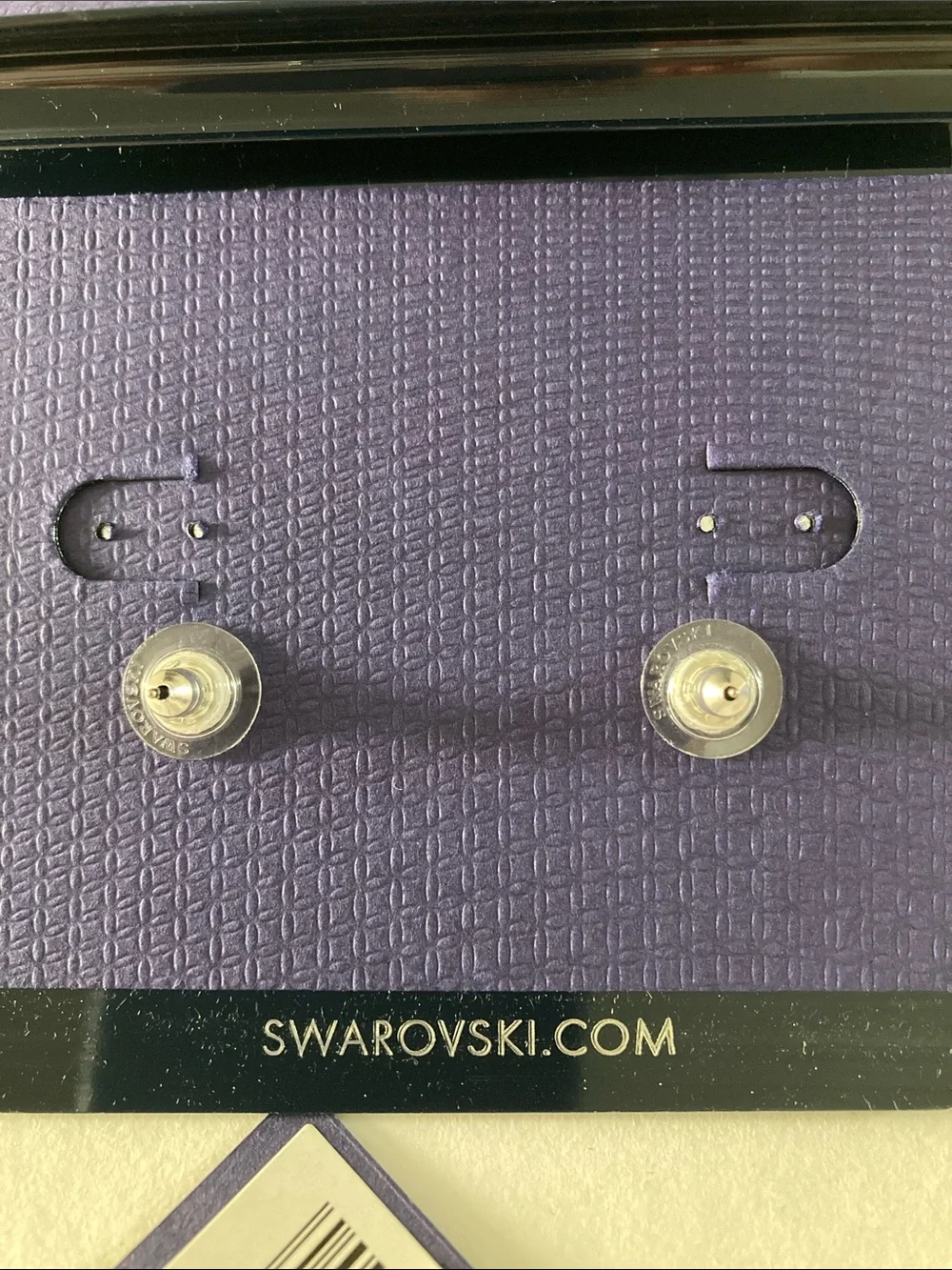 Swarovski crystal sunshine pierced earrings in rhodium plating